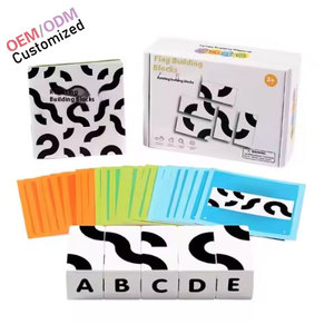 Puzzle en bois Montessori, autres jouets éducatifs, puzzles, blocs de construction rotatifs pour enfants, tout-petits, garçons et filles - Product Image 1