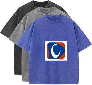 เสื้อยืดโอเวอร์ไซส์สไตล์วินเทจย้อมสีแบบแอซิดวอชสำหรับผู้ชายและผู้หญิง ผ้าฝ้าย 100% ทรงหลวม สไตล์ลำลอง สตรีทแวร์ แขนสั้น - Product Image 3