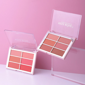 MISS <span class=keywords><strong>ROSE</strong></span> 6 colori fard piatto impermeabile perla opaca trucco per il viso con combinazione multicolore ombretto Rouge trucco viso - Product Image 3