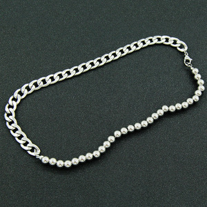 Collar de cadena cubana con cuentas redondas estilo hip hop, cadena para el cuello, cadena para clavícula, estilo dulce y moderno, moda Tanjing - Product Image 2