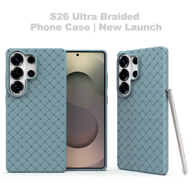 Eco-friendly Minimalist Design Lightweight Woven Cover Recyclable Soft TPU Phone Case for Samsung S25 Series S26 Ultra Wholesale