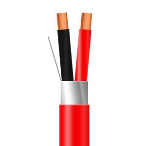 TIANJIE - 1.0mm2 1.5mm2 2.5mm2 2C UL المدرجة محمية الصلبة النحاس الأحمر سترة من كلوريد متعدد الفينيل كابل إنذار حريق FPLR كبل أمان - Product Image 3