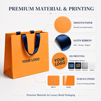 Sac en papier pliable avec poignée, impression de logo personnalisée, sac d'emballage, sacs de transport portables pour les salons professionnels et les expositions