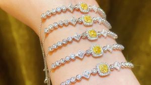 Pulsera de tenis Xinfly de oro puro de 18 quilates con diamantes amarillos naturales, pulseras y brazaletes de diamantes de primera calidad - Product Image 4