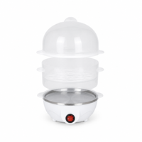 Cuiseur à œufs électrique double couche, vapeur, 7 œufs, 400W, arrêt automatique, appareil à petit-déjeuner, cuisine