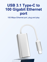 Adaptador de Red USB a Ethernet LAN 100/1000 Mbps RJ45 Compatible con Laptop, Mac Book, Surface, Windows, XP, Mac/Linux