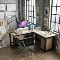 Bureau d'ordinateur en L à prix de gros, bureau de jeu pour la maison, le bureau ou l'étude en coin