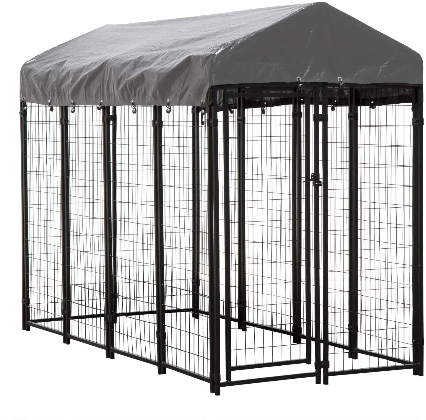 1. Toptan demir çit kapalı açık köpek ve kedi kulübesi katlanabilir Metal katlanabilir paslanmaz çelik büyük köpek Pet kafesleri