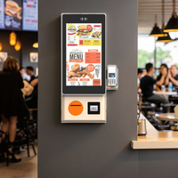 Terminal de point de vente en libre-service pour restauration rapide, écran tactile numérique de 23,8 pouces, kiosque de restaurant pour commande et paiement en libre-service, fonction SDK
