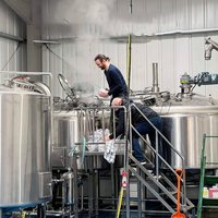 TONSEN 2000L Machine de brassage de bière artisanale sous pression, projet clé en main, équipement de ligne de production de bière avec 3 ans de garantie