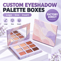 Boîtes personnalisées pour palettes de fards à paupières, emballages en papier pour maquillage avec logo personnalisé, miroir et insert