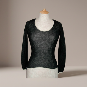 Pull en cachemire d'hiver tricoté plat anti-boulochage à col rond, tissu Lotus LC 042, manches longues - Product Image 2