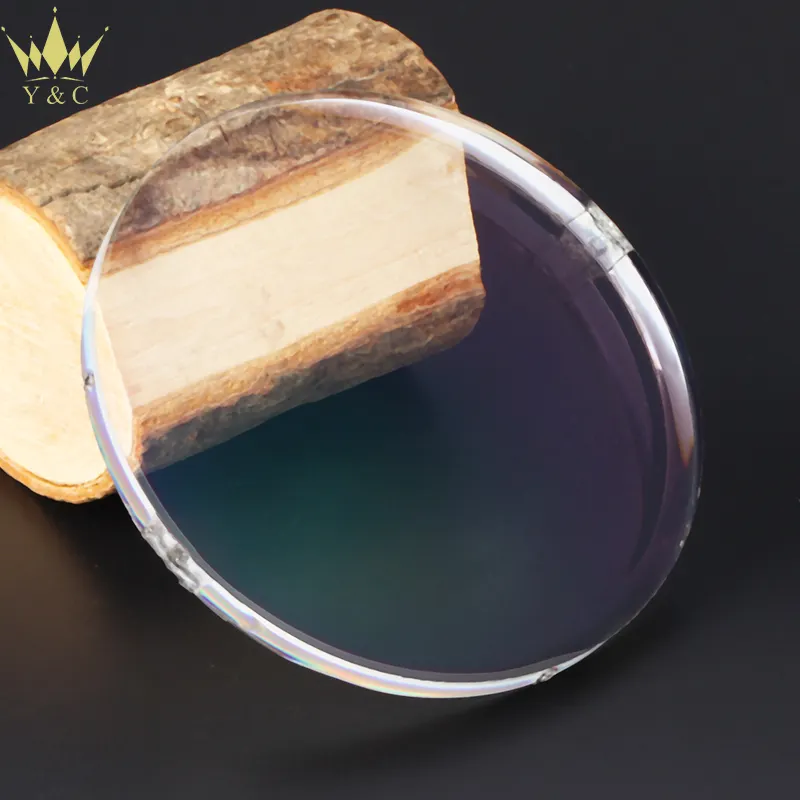 Pabrik profesional Tiongkok lensa kacamata PC lensa optik resep HMC penglihatan tunggal