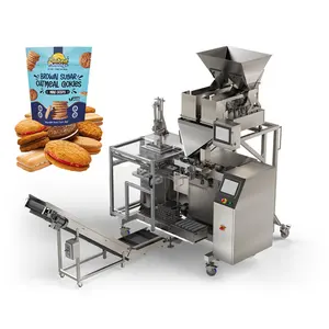 Automatic linear weigher horizontal doypack cookie biscuit packing machine