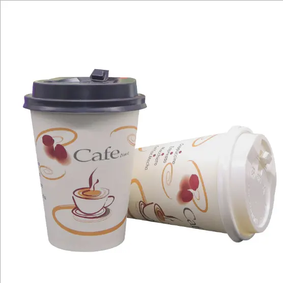 Koffie Paper Cups Met Deksels Ambachtelijke Papier Cup 16 Oz
