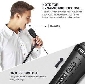 2023 Cheap TONOR K1 Microfono Microfono registrazione <span class=keywords><strong>Video</strong></span> XLR palmare <span class=keywords><strong>Karaoke</strong></span> Microfono Tonor dinamico - Product Image 5