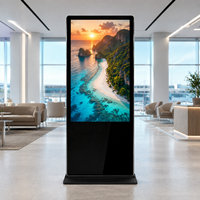 Afficheur numérique intelligent sur pied AIYOS 43 55 65 pouces, affichage publicitaire Full HD, kiosque LCD commercial avec CMS Cloud
