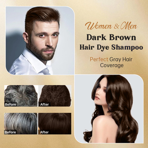 Shampoo Colorante Permanente Marrone Scuro al Ginseng con Olio di Argan 3 in 1, Copertura Duratura dei Capelli Grigi <span class=keywords><strong>Senza</strong></span> <span class=keywords><strong>Ammoniaca</strong></span> 200ml - Product Image 3