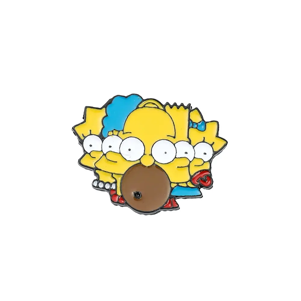 2023 Troqueles Scrapbook Les Simpsons Mg Métal Artisanat Nouveau Métal Artisanat Personnalisé Dur Émail Pin Anime Épinglettes Souvenir Mg Métal