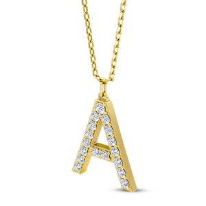 Colgante de Letra Mayúscula Personalizado de Alta Calidad con Diamante Cultivado en Laboratorio EF VVS VS, Engastado en Plata de Ley 925 con Acabado en Oro, a la Moda - Product Image 6