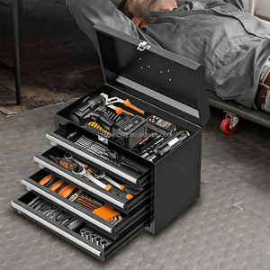 Caja de Almacenamiento Industrial de Metal con Asa Plegable para Organización de Herramientas en <span class=keywords><strong>Taller</strong></span> y Garaje - Product Image 4