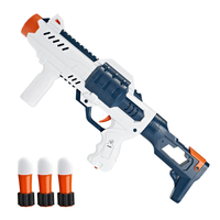 Pistola de dardos de juguete de espuma de bala suave con alcance ABS y PC, bomba de aire de resorte de plástico, juego de pistola de tiro para exteriores