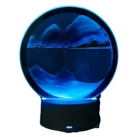 Lampe de Table Sablier à Peinture de Sable Mouvant Dynamique 3D, Alimentée par USB 5V, Base E26, Lumière LED