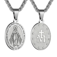 Saints Vierge Miraculeuse Saint Christophe Marie Personnalisé Métal Or Religieux Médaille Catholique