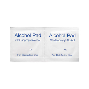 전문가용 70% 이소프로필 알코올 소독 패드 (수의학용) 일회용 멸균 면 시트 (이어폰, 보청기용) - Product Image 1