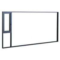 Ventanas Abatibles de Aluminio con Marco Negro, Doble Acristalamiento, Resistentes a Impactos, Estilo Americano Moderno, Aislamiento Térmico con Argón