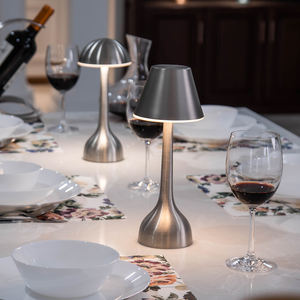 Modern Rechargeable Portable Touch Control RGB Aluminum Battery Operated Bar Hotel Decorative Cordless Led <b>Table</b> <b>Lamp</b> Ra90 50000 - Product Image 3