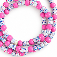 Chargeur de téléphone mignon et vibrant rose à pois avec perles, câble USB multifonction 3 en 1 à charge rapide, accessoires de voiture, cadeau pour femmes
