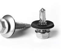 Vis autotaraudeuses hexagonales ST4.2*22 avec rondelle en caoutchouc DIN7504K, finition zinc, personnalisables en gros pour toiture