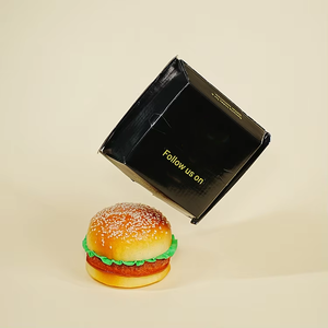 Tùy chỉnh in logo dùng một lần thức ăn nhanh Takeaway bao bì bánh <span class=keywords><strong>hamburger</strong></span> sóng giấy Bao bì hộp - Product Image 4