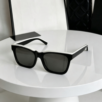 Lunettes de soleil classiques colorées vintage à grande monture, verres dégradés, unisexe, carrées, UV400, amincissantes, pour visage épuré, pour adulte, voyage