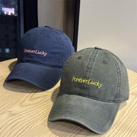Casquette Dad Hat en gros en coton lavé, légère, à visière souple, avec lettres, pour hommes et femmes