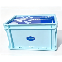 Caisse de rangement en plastique avec couvercle en acrylique personnalisé, empilable, robuste, pour le camping en plein air et l'emballage de cadeaux