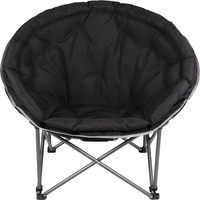 Chaise de camping ronde pliable XXL surdimensionnée, chaises de camping Moon super confortables et rembourrées