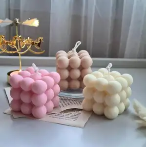 Bán buôn nhà sản xuất handmade Hữu Cơ bong bóng sáp đậu nành nến thơm