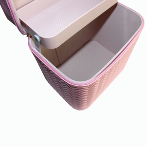 Sac de <span class=keywords><strong>maquillage</strong></span> de haute qualité pour femmes, boîte fourre-tout rose rigide de voyage, trousse de toilette bon marché en cuir PU, boîte à cosmétiques, nouvelle collection - Product Image 6