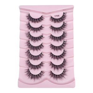 Cils en Faux Vison Effilés et Volumineux, 7 Paires de Faux Cils pour Maquillage, Extensions Réutilisables, Modèles Beauté, Vente en Gros, Cils Entiers - Product Image 4