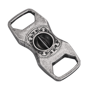 JOFI Cigar <b>Cutter</b> Double Blade 23mm Stainless Steel V Shape Engraved Design Cigar Tool Gift - Product Image 1
