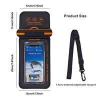 Meilleure Vente Nouveau Sac Téléphone Étanche Flottant Unisexe en PVC pour Natation et Rafting, Double Compartiment, Double Poche, Étui Téléphone Réglable