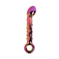 Nouveau et magnifique gode en verre en forme de G, motif fleur de rose, en cristal, jouet sexuel anal pour femmes, modèle 2022