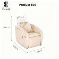 Fauteuil de lavage massant de haute qualité en gros, personnalisable, avec bac noir, pour salon de coiffure
