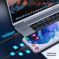 Cable USB 3.2 Gen2x1 Tipo C de 100W 20V 5A con Carga Rápida PD, Cable de Sincronización de Datos Superrápida de 10Gbps, Cable de Video 4K para Monitor