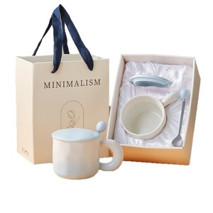 Ceramic <b>Mug</b> With Lid and Spoon Gift <b>Box</b> Porcelain Coffee Cup Custom Logo Business Gift Festival Souvenir - Product Image 5