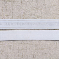 Ruban Jacquard en Polyester Haute Ténacité Personnalisé avec Logo d'Usine, Sangle Élastique Blanche Confortable pour Bretelles de Soutien-Gorge