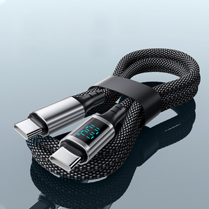 Cavo <span class=keywords><strong>USB</strong></span> <span class=keywords><strong>C</strong></span> D3106 da 1m, 100W, con indicatore LED, ricarica rapida PD 5A, cavo da <span class=keywords><strong>USB</strong></span> <span class=keywords><strong>C</strong></span> <span class=keywords><strong>a</strong></span> <span class=keywords><strong>USB</strong></span> <span class=keywords><strong>C</strong></span>. - Product Image 1