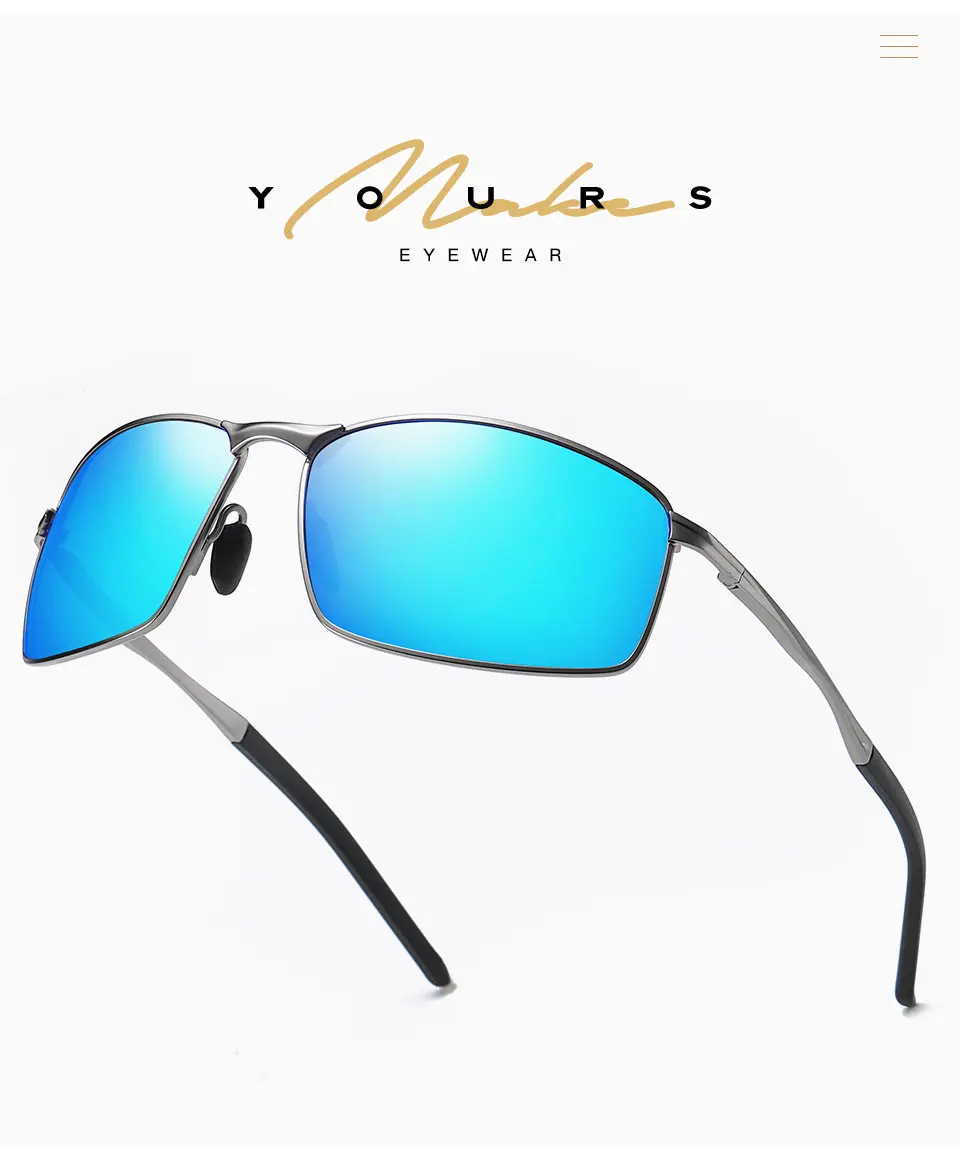 photochromic aluminum magnesium men polarized safety sunglasses metal sports sunglasses